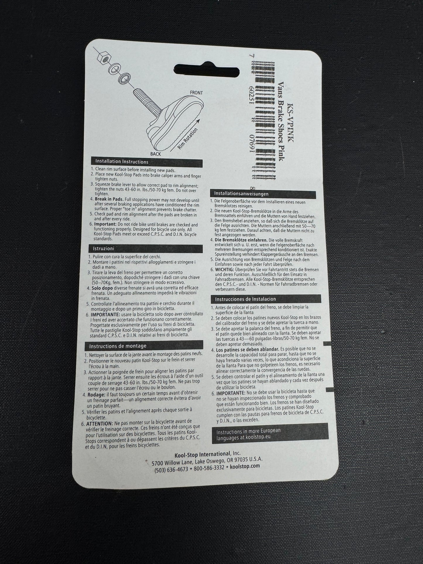 Vans Brake Pads