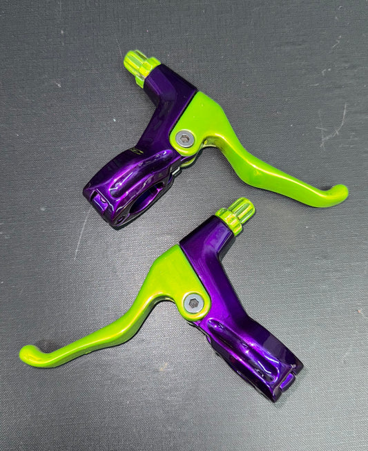 Generic Purple/Green Brake Levers