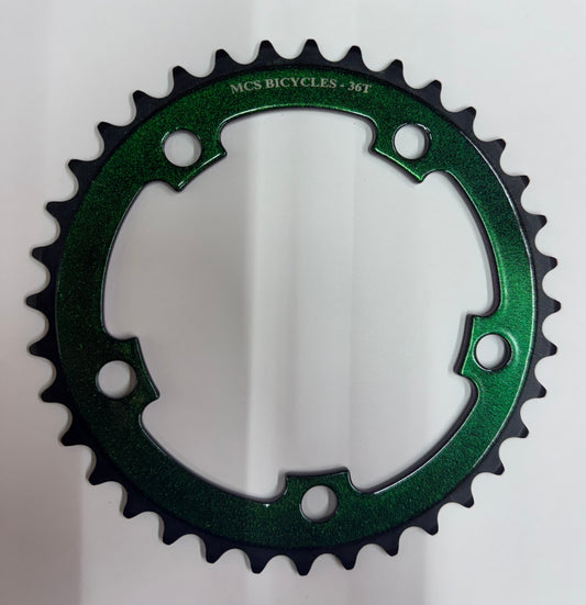 GREEN/PURPLE COLOR SHIFT MCS 36 T Chain Ring